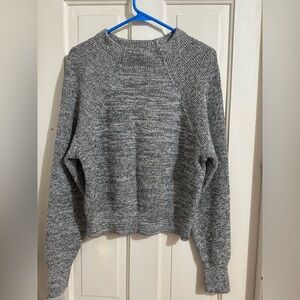 Free People Heathered Gray Crew Neck Sweater